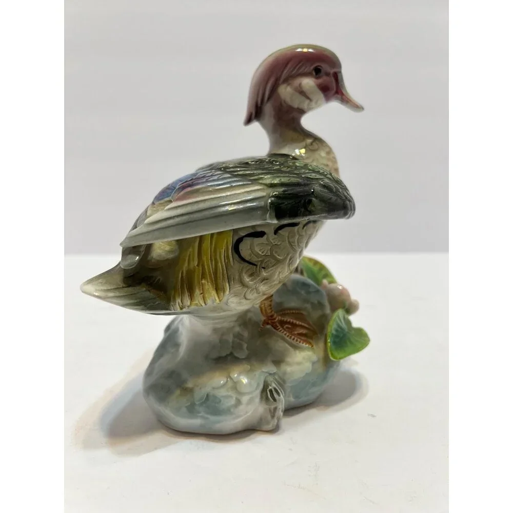 Porcelain Wood Duck Figurine Bird Collection by JSC Model 183 Shafford Japan VTG - Picture 5 of 16
